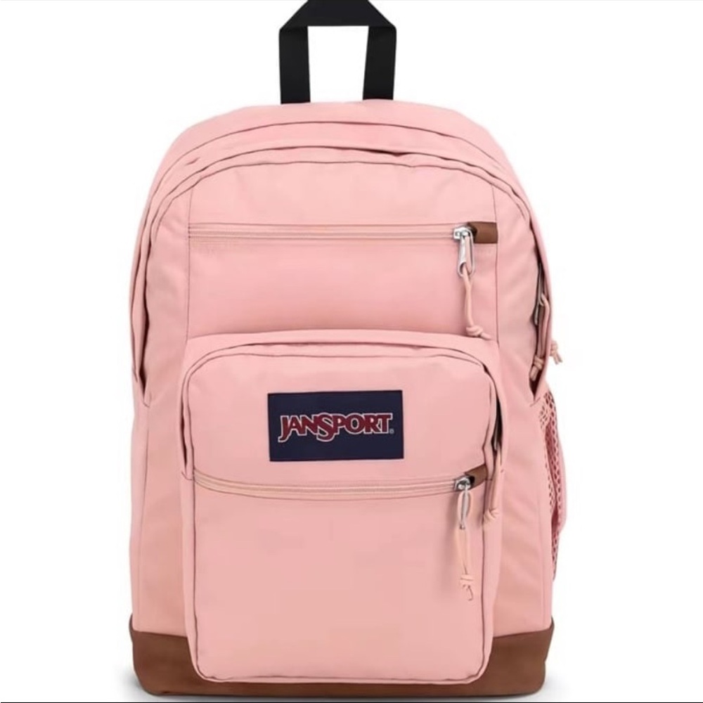 Jansport Blush Pink Backpack with Brown Base - Picture 2 of 6
